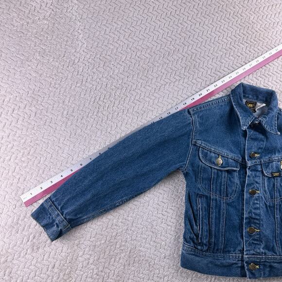 Vintage Trucker Jacket Lee Denim Youth size 10 Union Made In USA Retro 90’s 80’s - Picture 12 of 16